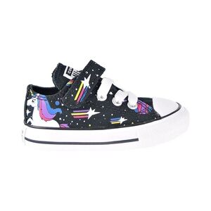 Converse Black Unicorn Low Top Sneaker with Multicolor Accents